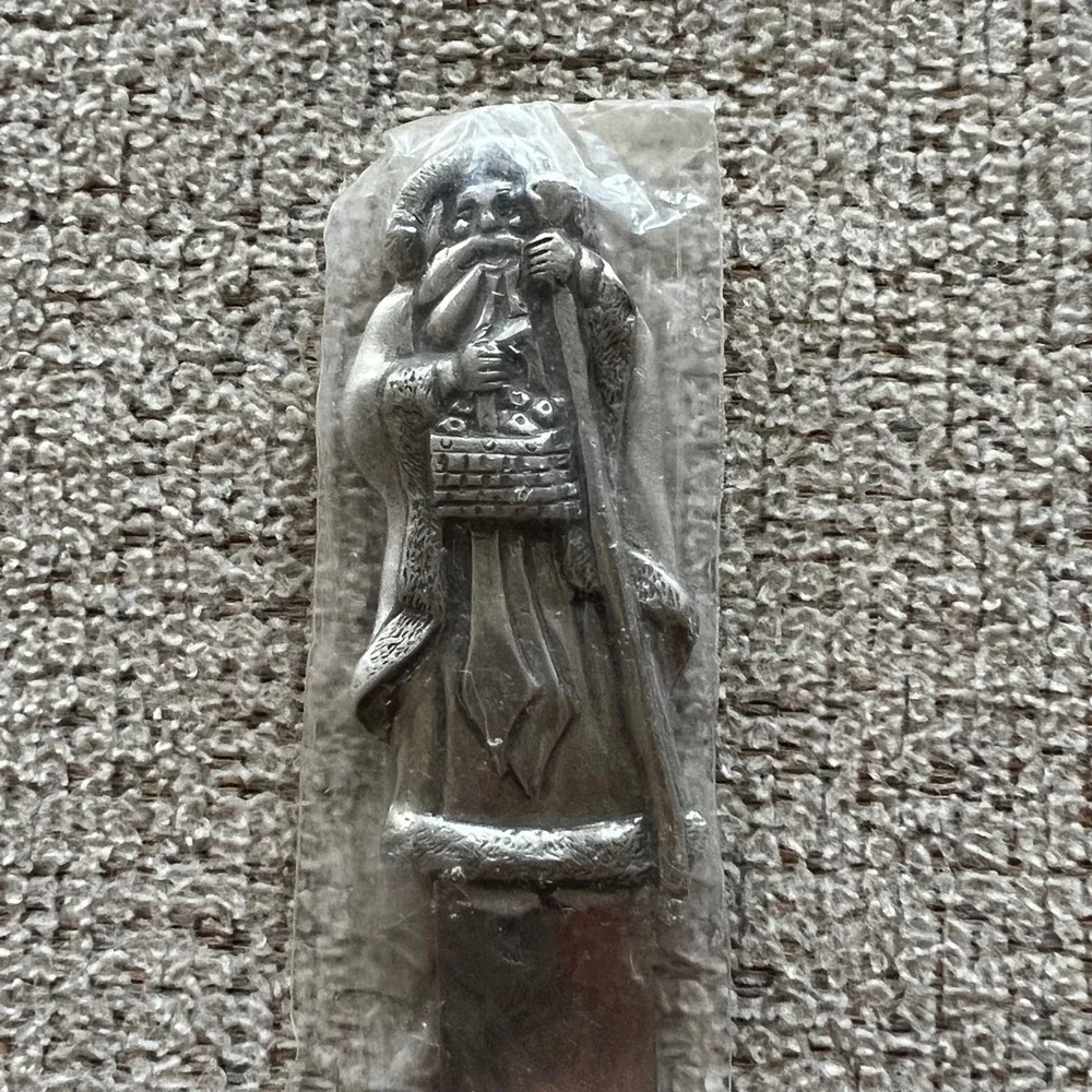 Vintage Longaberger Silver Father Christmas Santa Claus Cheese Butter Spreader